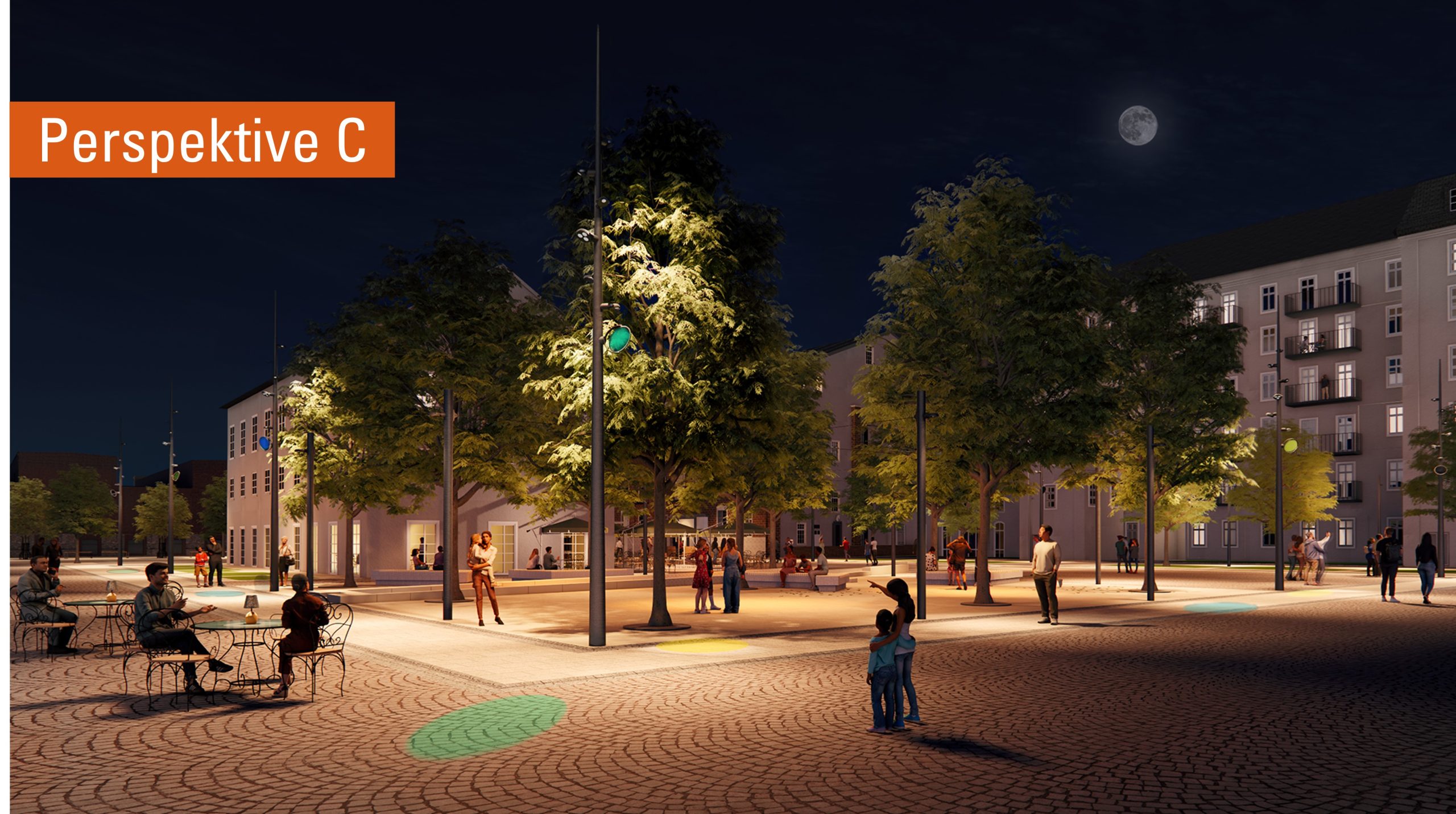 Perspektive C bei Nacht vom Marktplatz