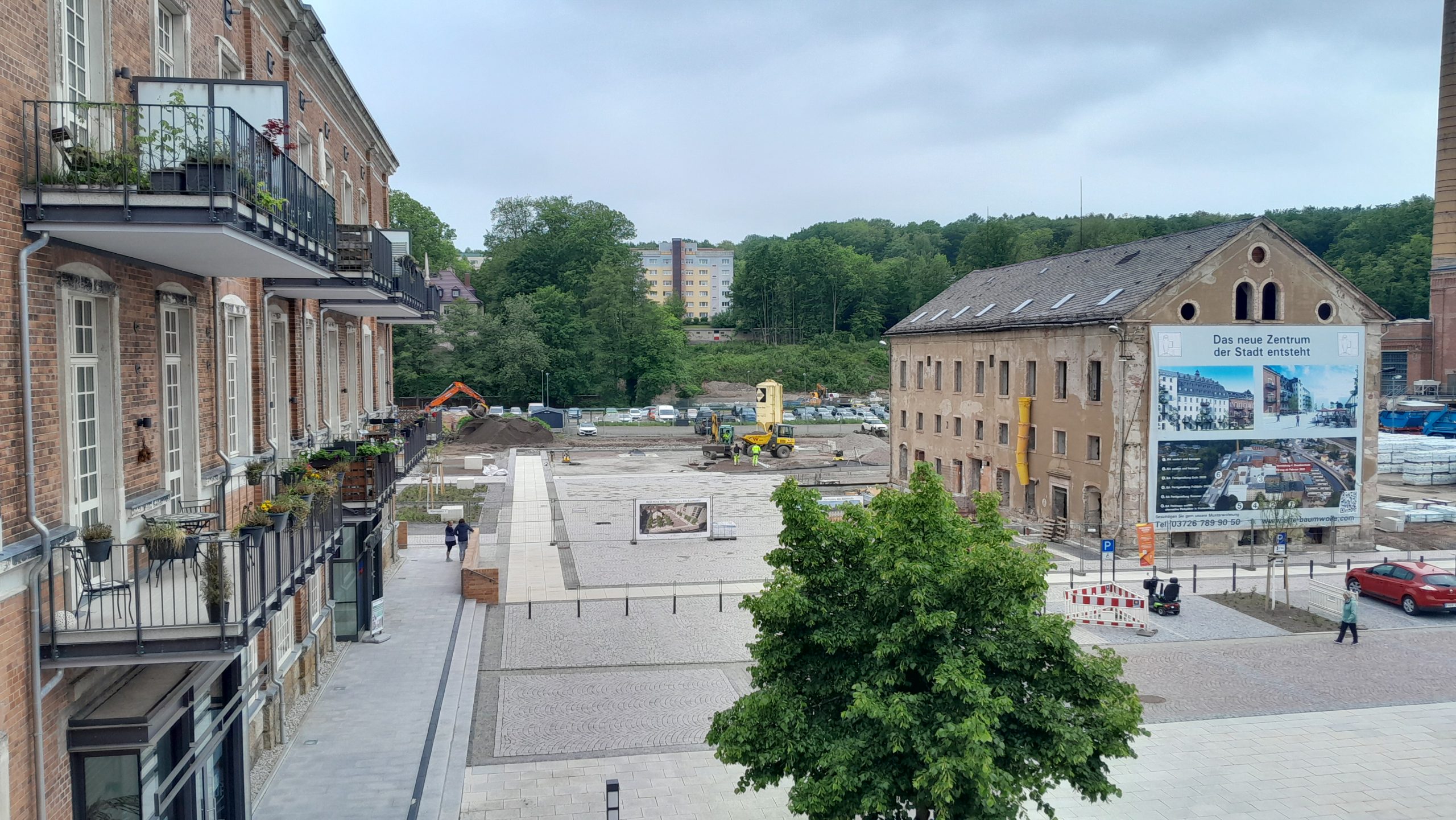 Blick auf die Baustelle Marktplatz