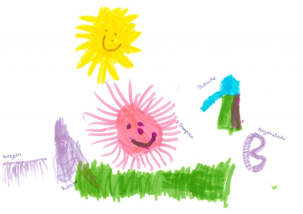 Kinderzeichnung des Baumwollparks