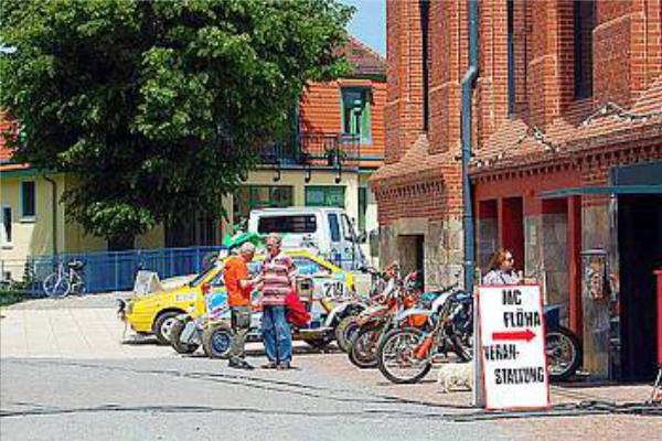 Blick auf Motorräder 